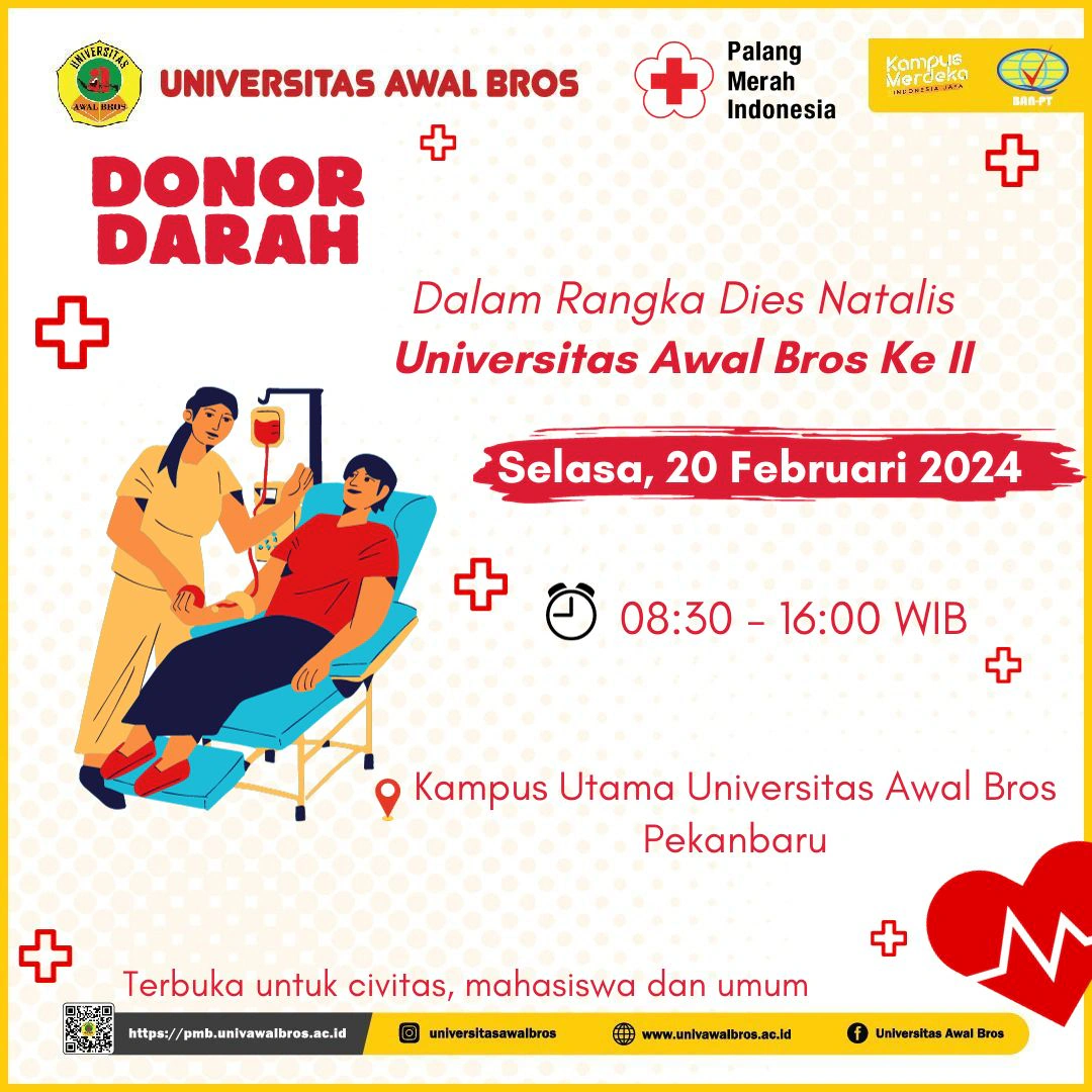 Acara Donor Darah Dalam Rangka Dies Natalis ke-2 Universitas Awal Bros